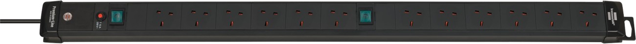 Brennenstuhl Extension Lead 12 Way Black