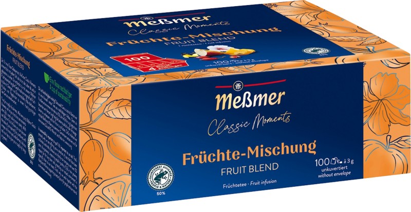 Meßmer Classic Moments Teebeutel Früchte-Mischung 100 Stück à 3 g