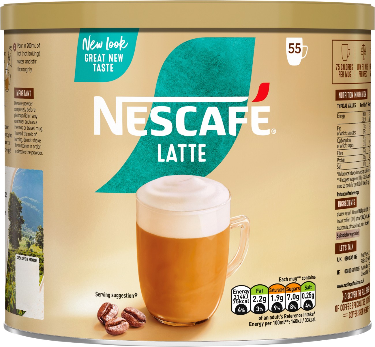 NESCAFÉ Latte Instant Coffee 1kg Tin - Image 8