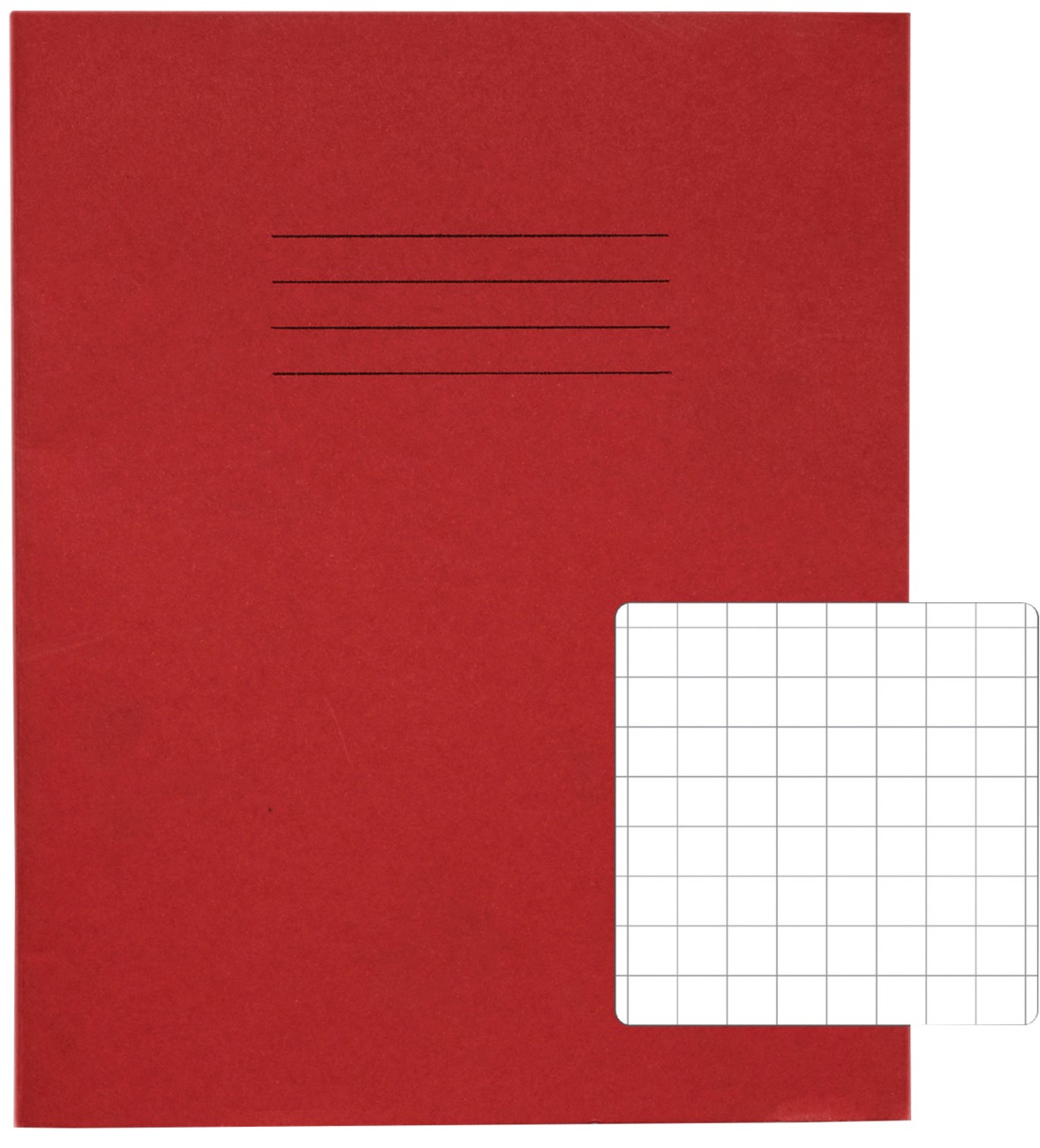 Rhino Exercise Book Squared Stapled Side Bound Manila Red Not Perforated 48 Pages Pack Of 100