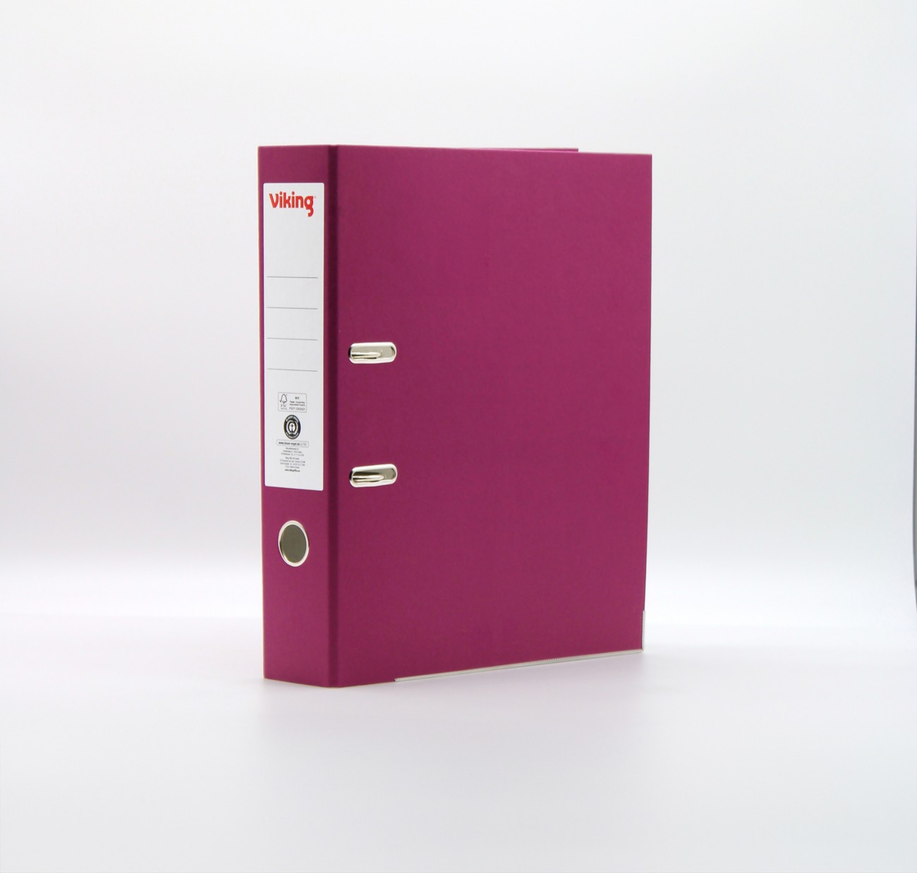 Viking Wide Lever Arch File A4, Foolscap 75 Mm Violet 2 Rings Cardboard Matt Portrait