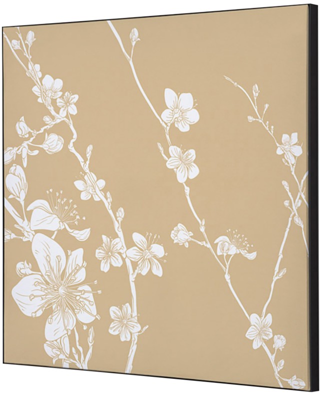 SHOWDOWN Textile Wanddekoration Japanische Kirschblüte Mehrfarbig Aluminium