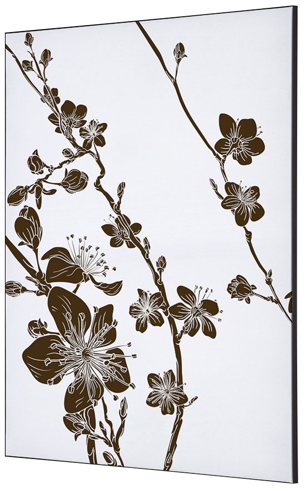 SHOWDOWN Textile Wanddekoration Japanische Kirschblüte Mehrfarbig Aluminium