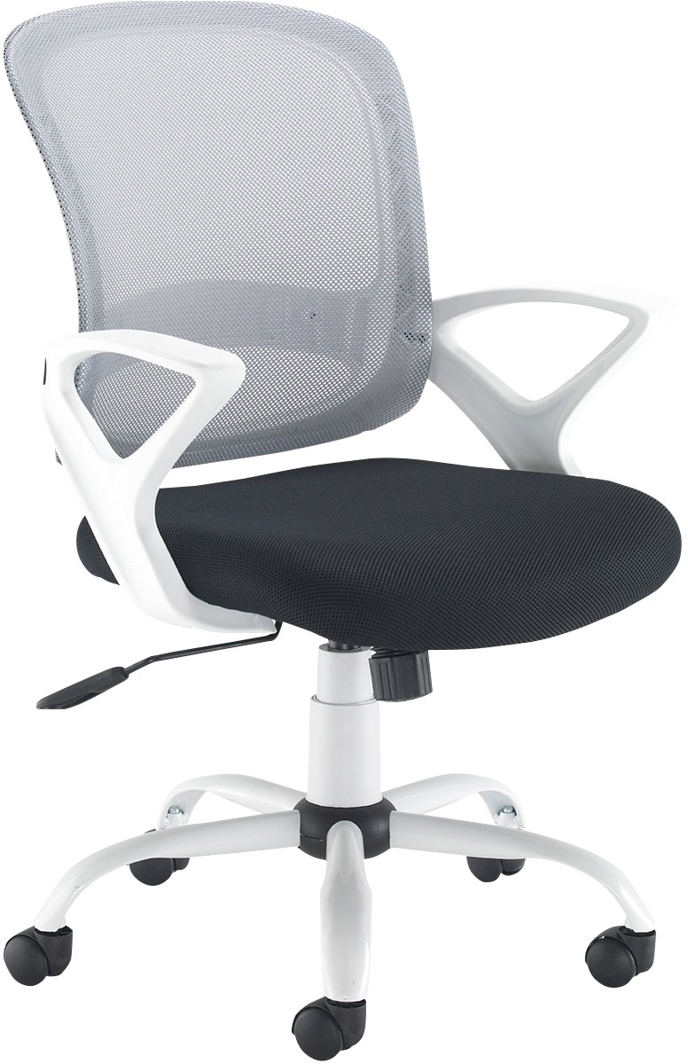 Dams International Tyler Operator Chair Fixed Armrest White 650 X 650 X 970 Mm