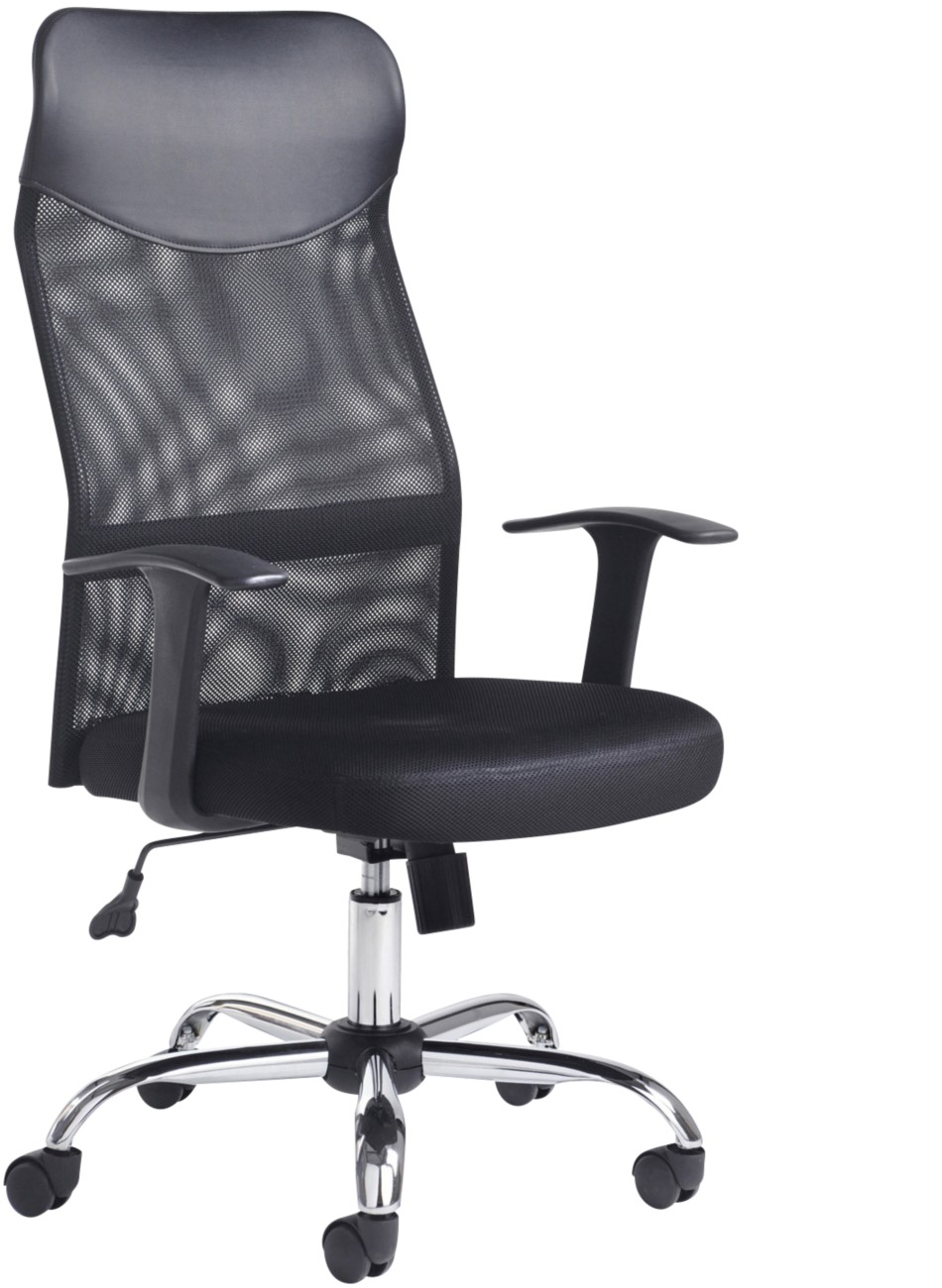 Dams International Aurora Operator Chair Fixed Armrest Black 650 X 695 X 1,160 Mm