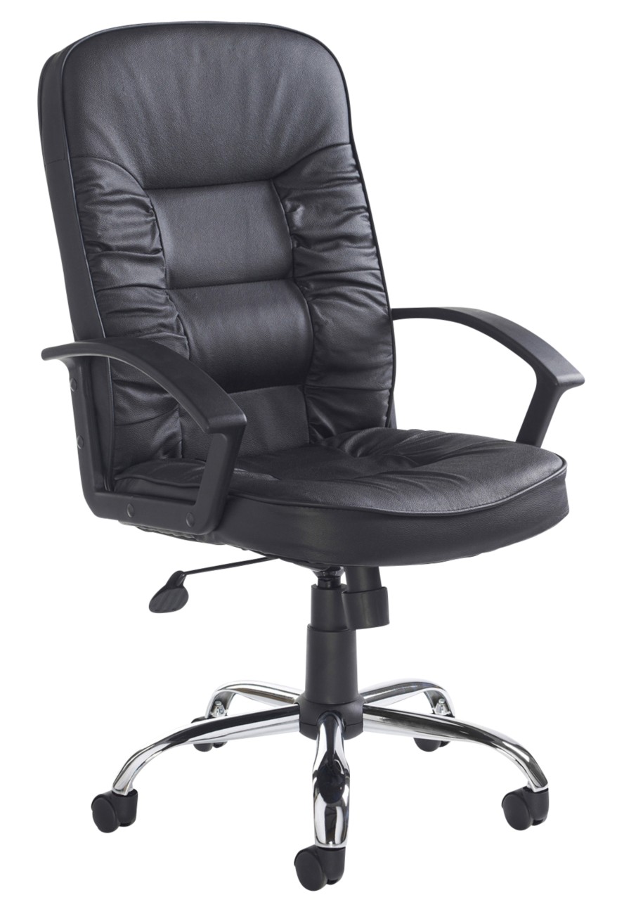 Dams International Hertford Manager Chair Fixed Armrest Black 620 X 735 X 1,180 Mm