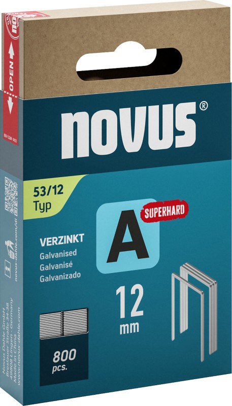 Novus Heftklammern A 53 042-0780 12 mm Superhard 800 Heftklammern