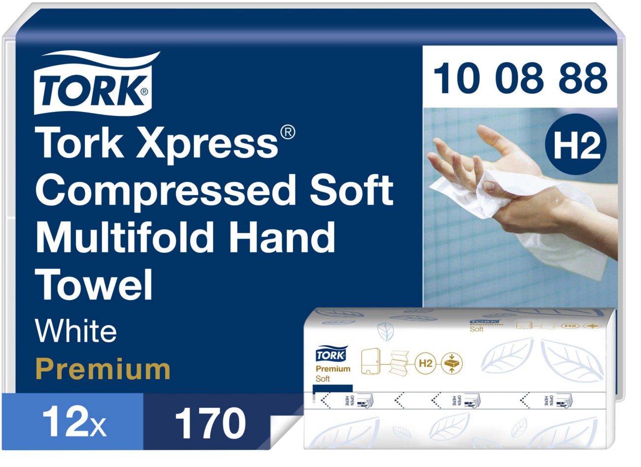 Tork Xpress Compressed Soft Multifold Hand Towels White (Pack 2040) - Image 4
