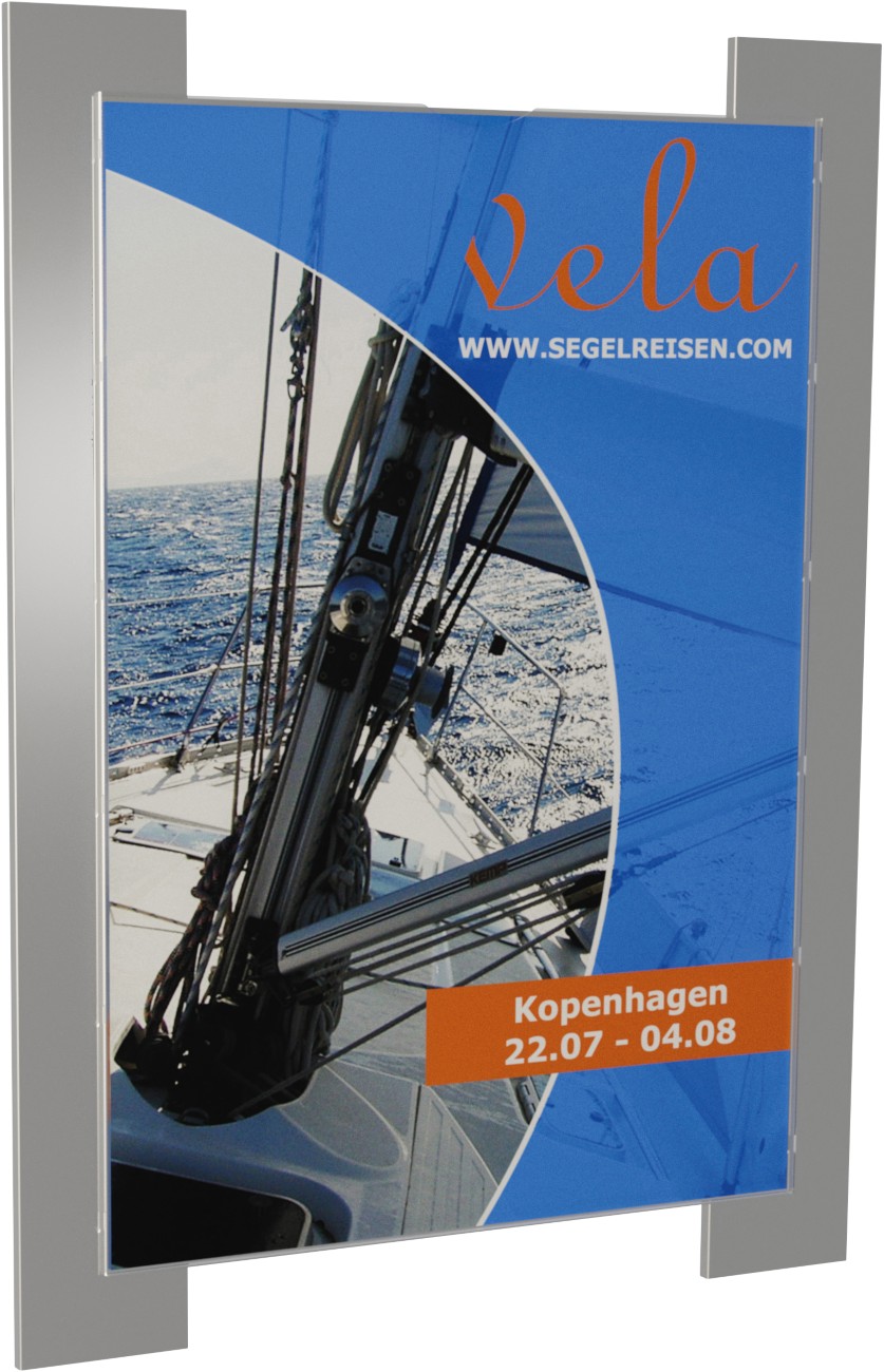 Thumbnail - Kerkmann Inforahmen Wandmontiert Silber 43652914 37,7 x 2 x 50 cm