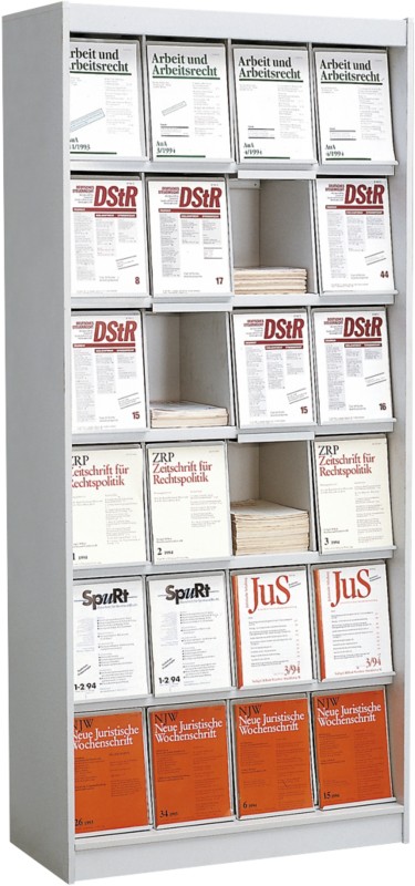 Kerkmann 22 x 30 cm Prospektregal Grau 49379011 970 (B) x 420 (T) x 2.200 (H) mm