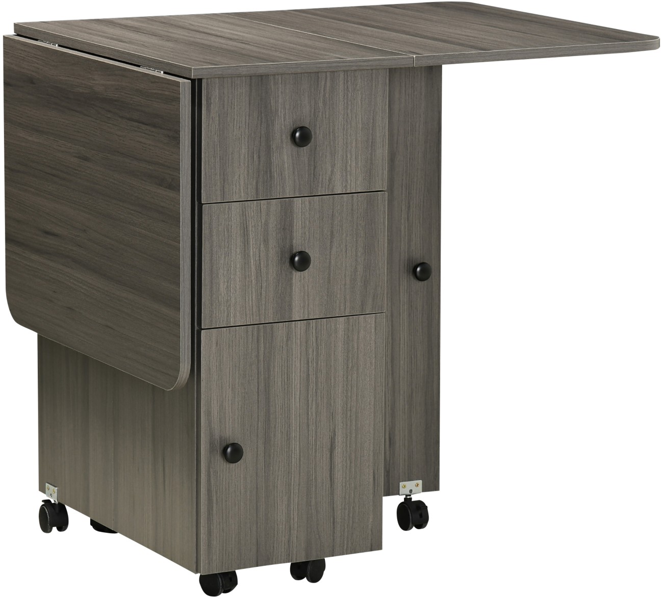 Homcom Non Height Adjustable Folding Dining Table Rectangular 835-679Gy 1,200 X 600 X 765 Mm