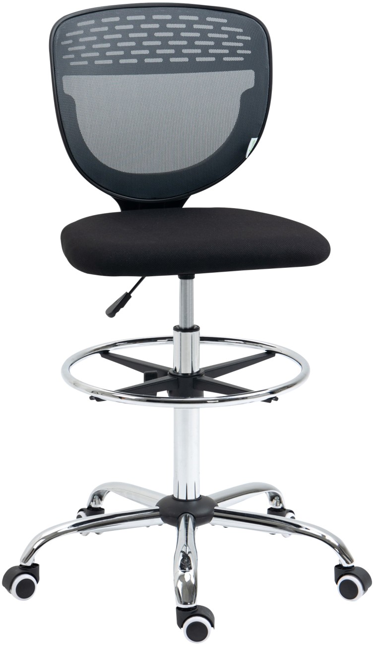 Vinsetto Draughtsman Chair Drafting Chair Basic Tilt Without Armrest Grey 110000 G 921-645V70gy 590 X 590 X 1,260 Mm 5 Castors