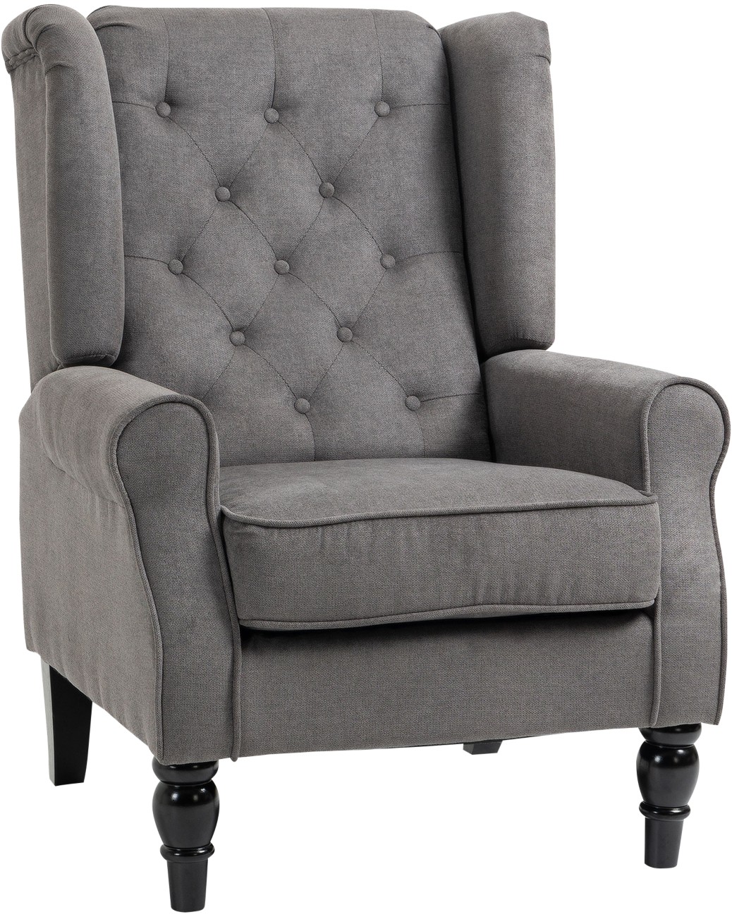 Homcom Sofa Chair Fixed Armrest Dark Grey 160 Kg 833-695V71cg 860 X 740 X 1,020 Mm