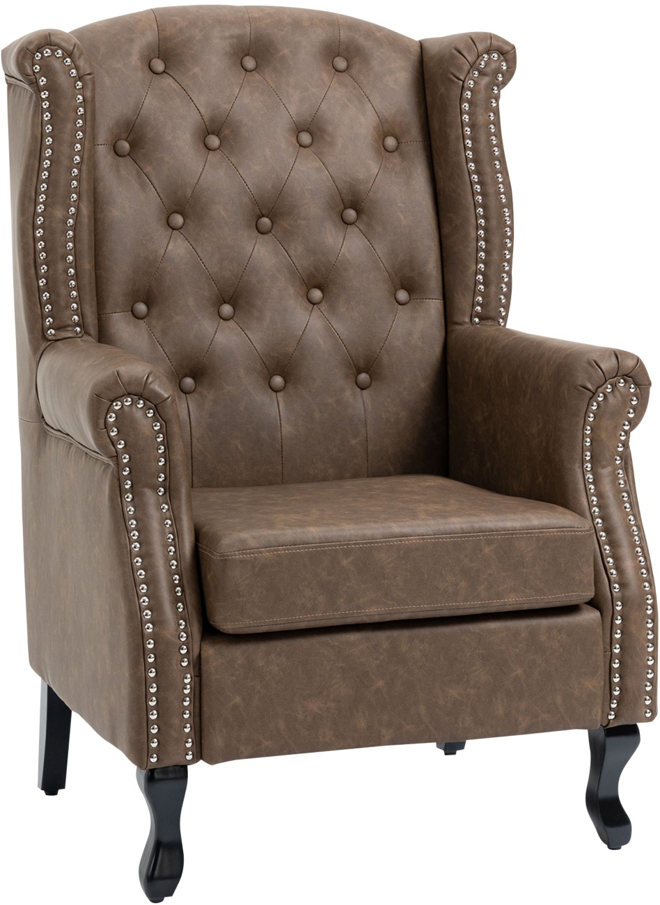 Homcom Armchair Fixed Armrest Brown 150 Kg 839-703V70dr 700 X 720 X 1,080 Mm