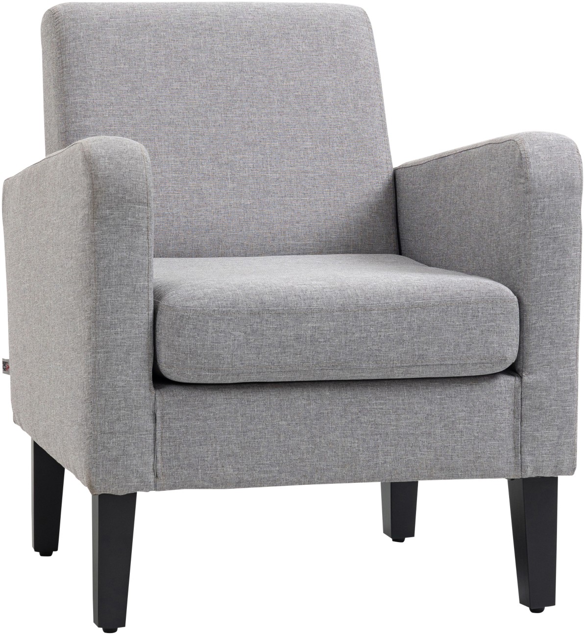 Homcom Armchair Fixed Armrest Light Grey 150 Kg 839-001V71lg 720 X 660 X 740 Mm