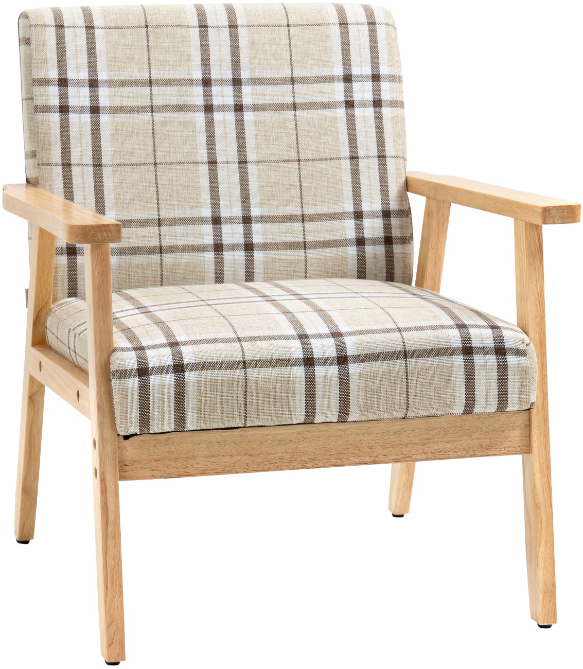Homcom Sofa Fixed Armrest Beige 150 Kg 839-481V70bg 680 X 660 X 770 Mm