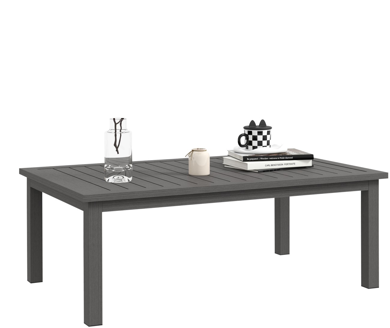 Outsunny Garden Table Rectangular 84G-324V00bn Aluminium 1,000 X 600 X 370 Mm