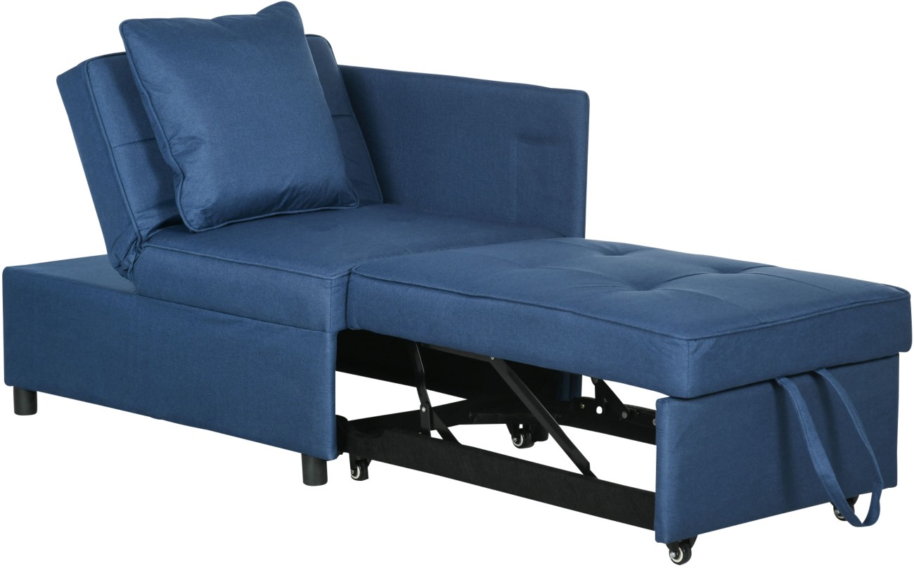 Homcom Chair Bed 839-859V70bu Blue