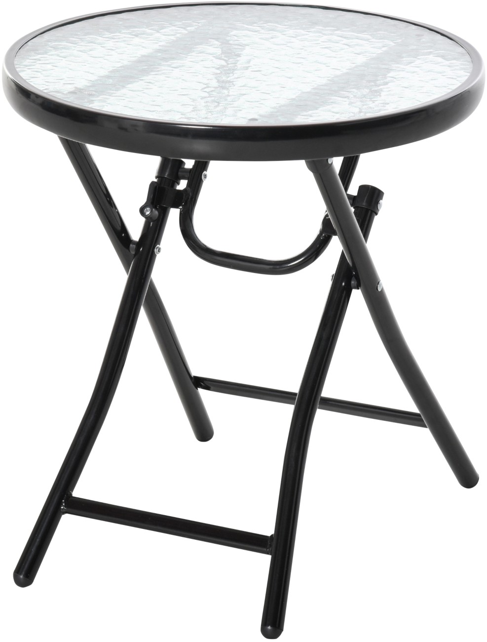 Outsunny Garden Table Round 84B-590 Metal, Glass 450 X 450 X 500 Mm