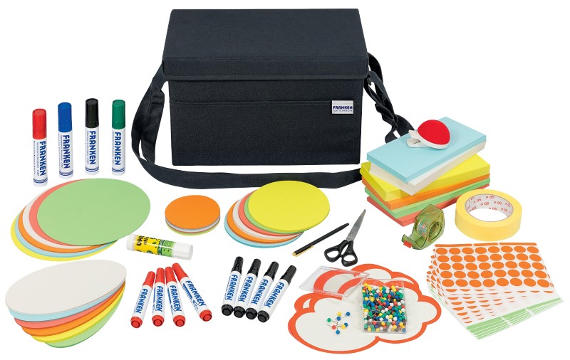 FRANKEN Moderation-Zubehör Kit UMTT Tragbare Tasche 35.5 x 23 cm Stoff Grau 2580 Teile