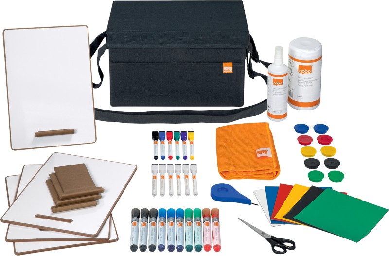 Thumbnail - Nobo Whiteboard-Zubehör Starter Kit 1915711 Tragbare Tasche Grau 35,5 x 23 cm