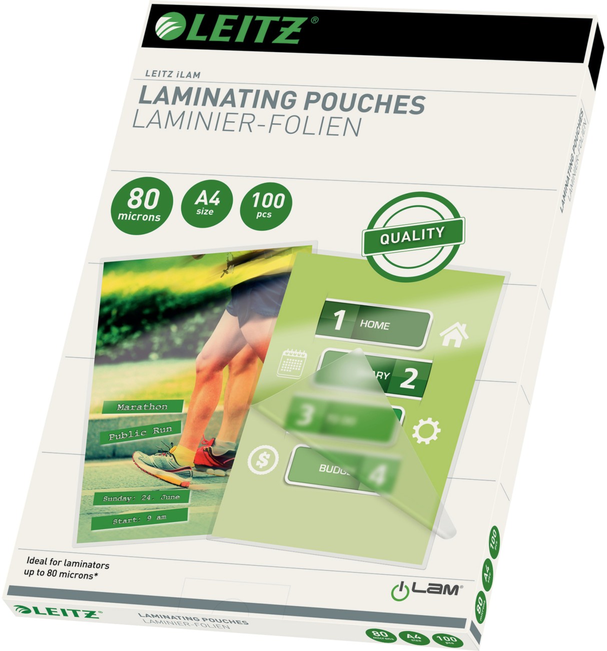 Leitz 33818 Laminate sheet A4 80 micron glossy 100 pc - Image 5