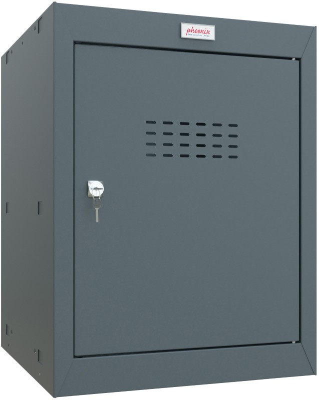 Phoenix Steel Locker 1 Doors Key Lock 400 X 400 X 520 Mm Anthracite Grey