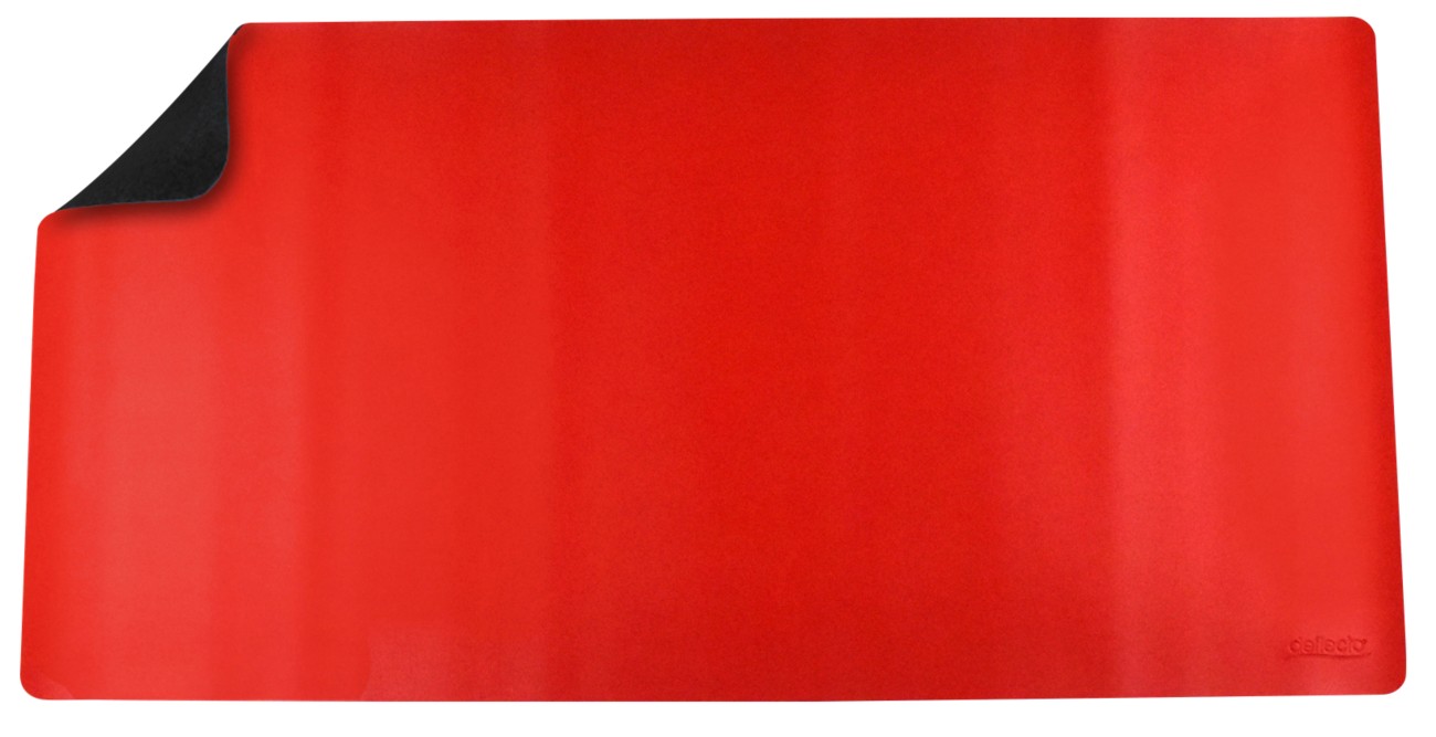 Deflecto Desk Mat Faux Leather, Pvc (Polyvinyl Chloride) Black, Red 80 X 40 Cm