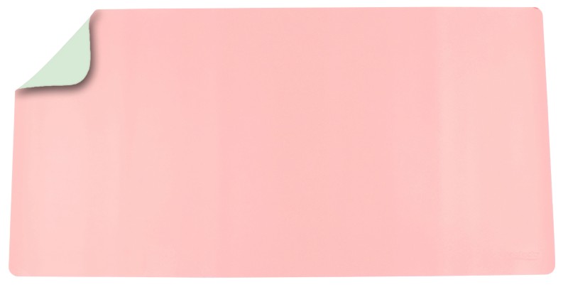 Deflecto Schreibtischunterlage Kunstleder, Leder, PVC (Polyvinylchlorid) Grün, Rosa 80 x 40 cm