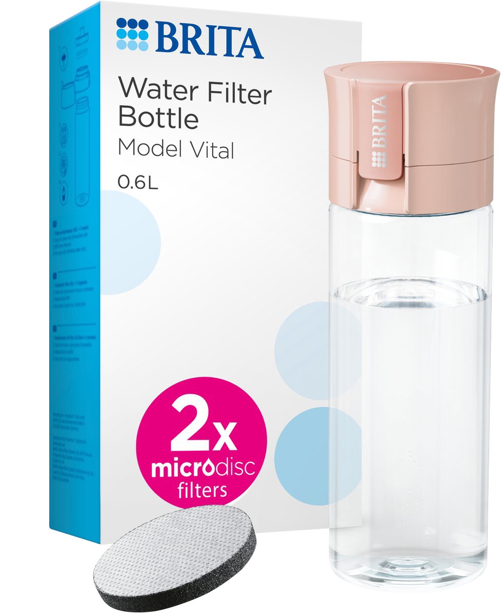 BRITA Vital Wasserfilterflasche Orange 0,6 L