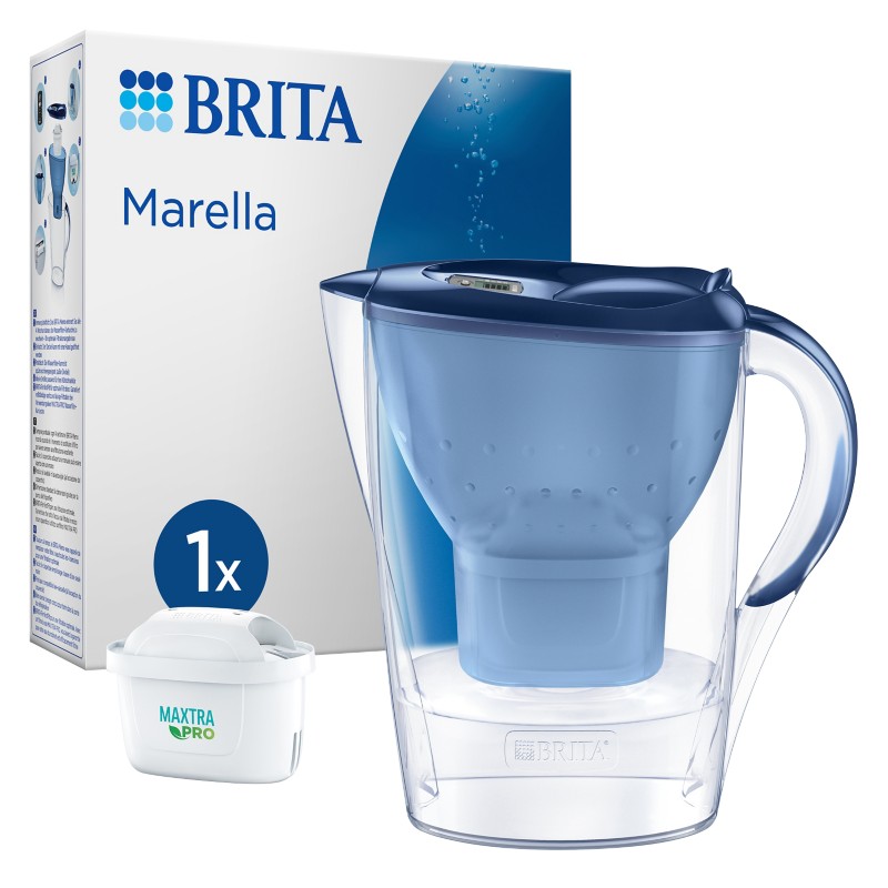 BRITA Marella MXPRO 125233 Wasserfilter Kanne 2,4 L Blau