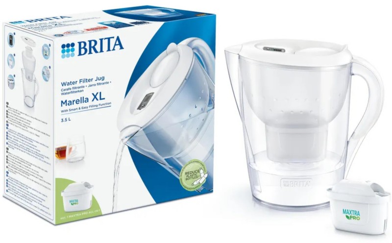 BRITA Marella MXPRO XL 125271 Wasserfilter Kanne 3,5 L Weiß