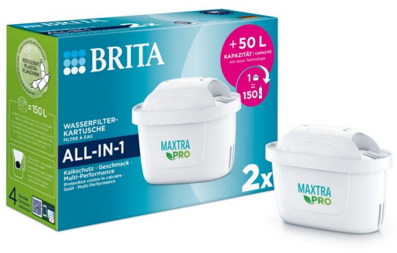 BRITA MXPRO 122003 Wasserfilterkanne Weiß 2 Stück