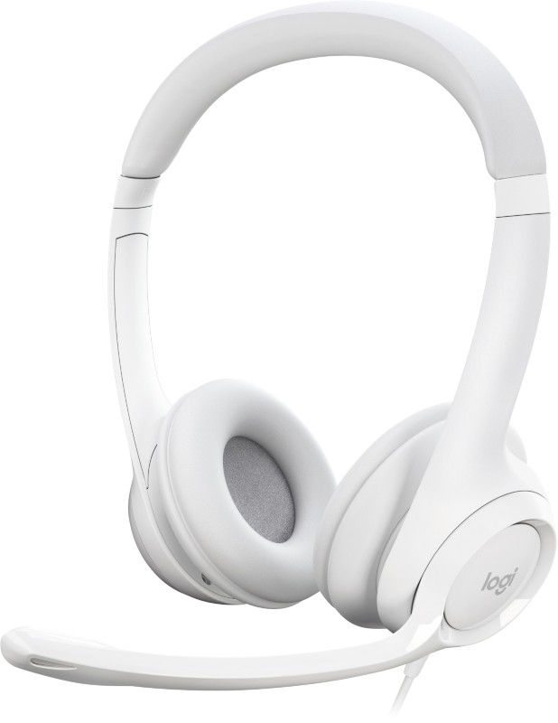 Thumbnail - Logitech Headset Kopfbügel mit Mikrofon Stereo H390 Weiß