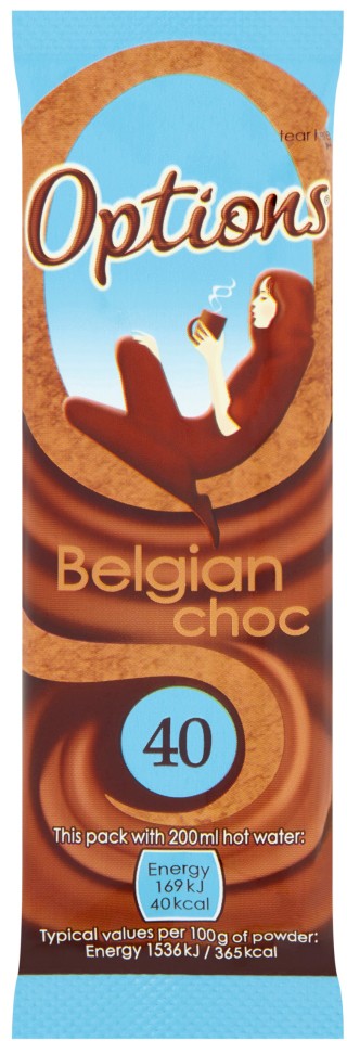 Options Belgian Hot Chocolate Sachets 100 Pack W550029 TQ05401 - Image 5