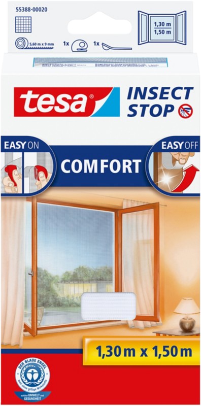 Thumbnail - tesa Comfort Fliegengitter 1.300 x 1.500 mm Weiß