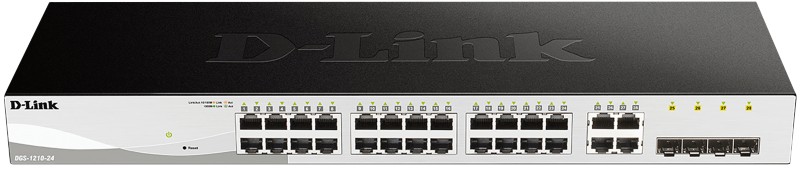 Thumbnail - D-Link Switch DGS-1210-24 Managed L2 Gigabit Ethernet (10/100/1000) 1U Schwarz