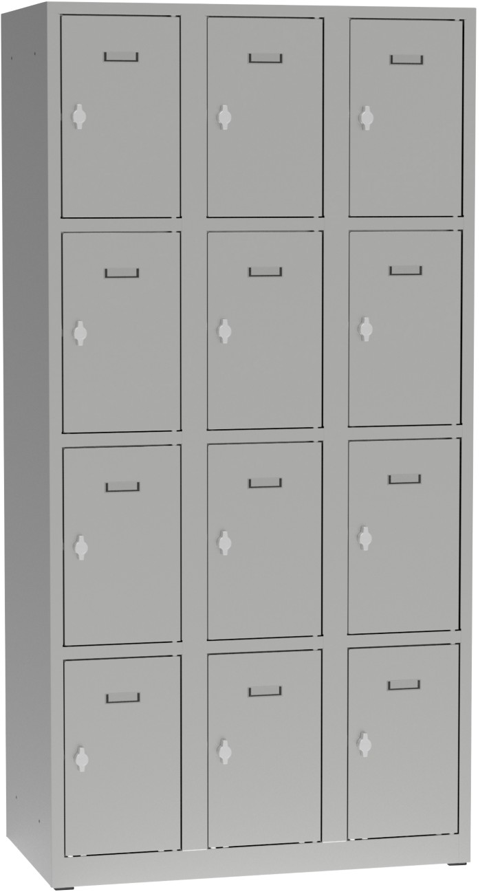 Metall Schließfach 12 Türen Schlüsselschloss 900 x 500 x 1.800 mm Grau