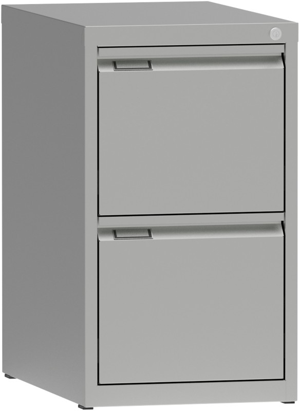 Metall Aktenschrank 2 Schübe 405 x 623 x 704 mm Grau