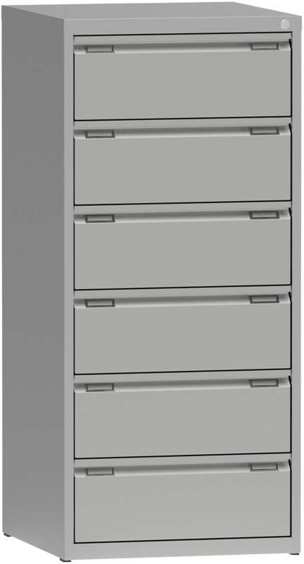 Metall Aktenschrank 6 Schübe 600 x 623 x 1.320 mm Grau