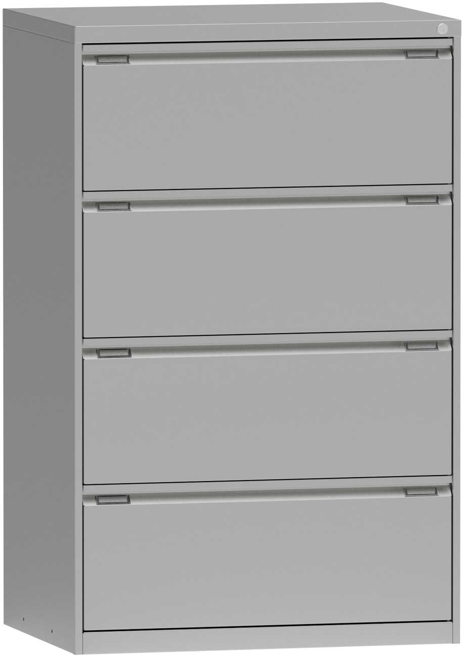 Metall Aktenschrank 4 Schübe 840 x 623 x 1.320 mm Grau