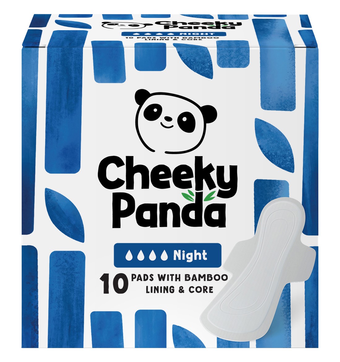 Cheeky Panda Biodegradable bamboo liner and core night 10 pads - Image 5