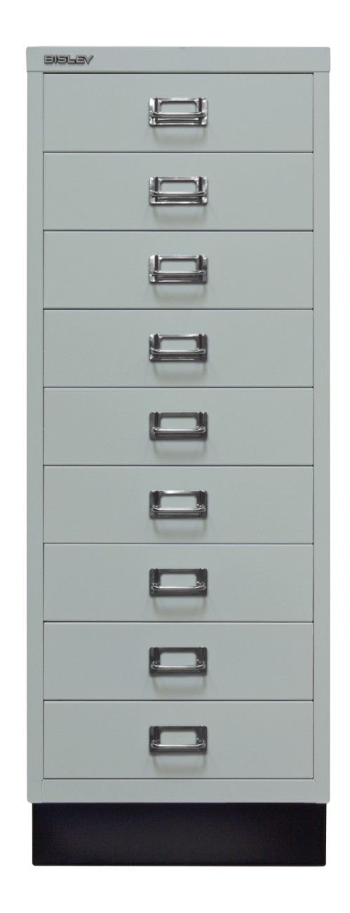Thumbnail - Bisley MultiDrawer Metall Schubladenschrank 9 Schübe 349 x 432 x 940 mm Lichtgrau