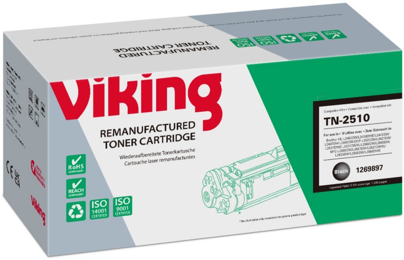 Viking TN-2510 Kompatibel Brother Tonerkartusche Schwarz