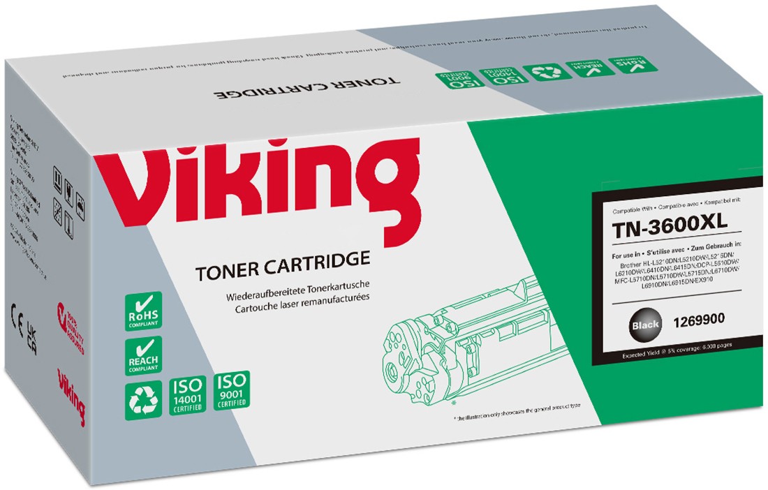 Viking Tn-3600Xl Compatible Brother Toner Cartridge Black