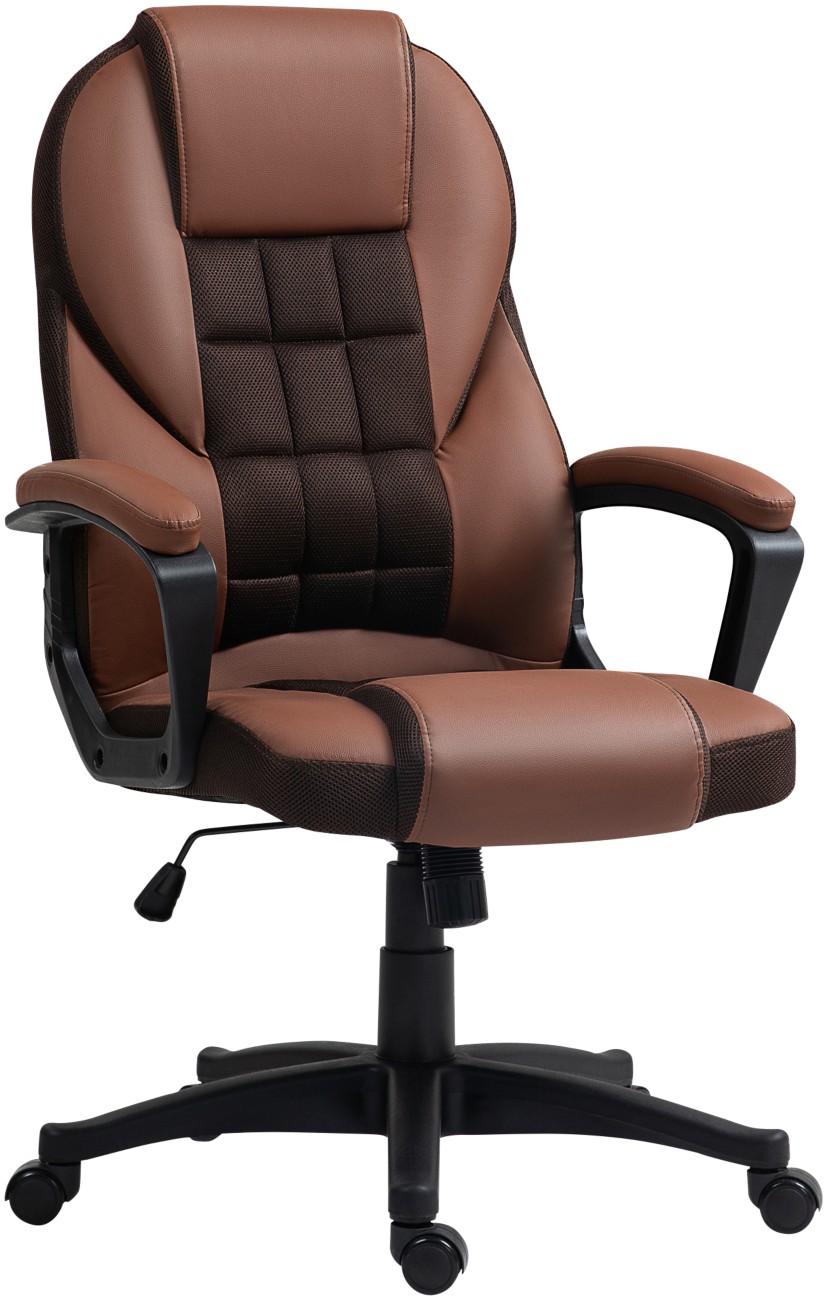 Homcom Office Chair Basic Tilt Fixed Armrest Brown 120 Kg 921-733V70bn 690 X 650 X 1,200 Mm