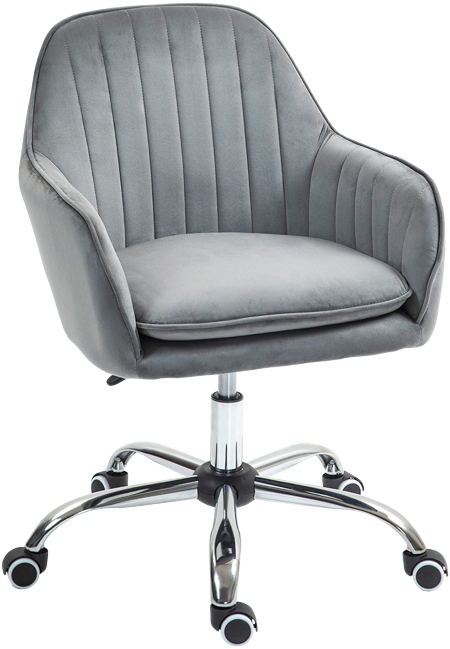 Homcom Office Chair Basic Tilt Fixed Armrest Grey 120 Kg 921-747V70gy 580 X 570 X 860 Mm