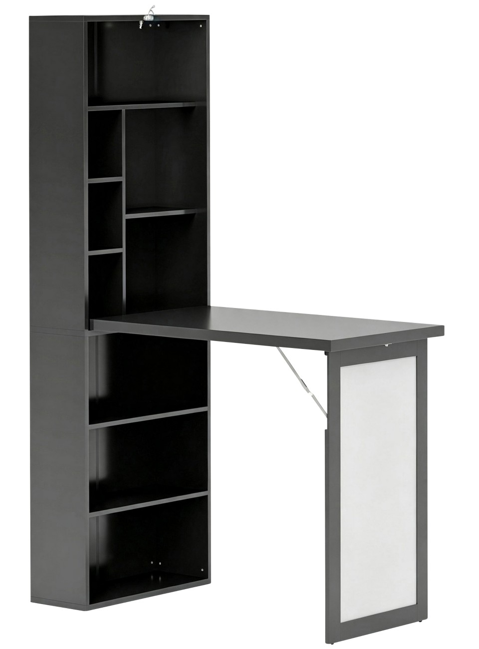 Bobobiy Black Three-Part Work Desk, With Storage And Writing Board - Image 6