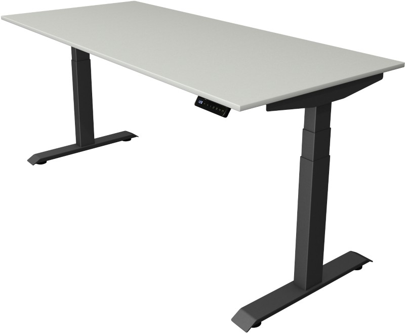 Kerkmann Elektronisch Höhenverstellbar Sitz-Stehschreibtisch Hellgrau T-Fuß 1.800 (B) x 800 (T) x 1.290 (H) mm Metall, H...