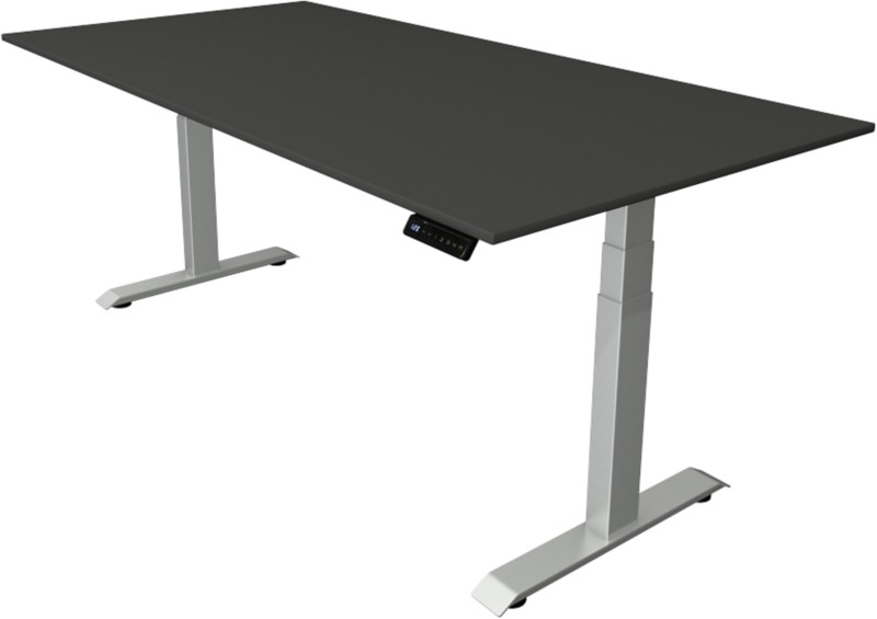 Kerkmann Elektronisch Höhenverstellbar Sitz-Steh-Schreibtisch Ahorn T-Fuß 2.000 (B) x 1.000 (T) x 1.290 (H) mm Metall, H...